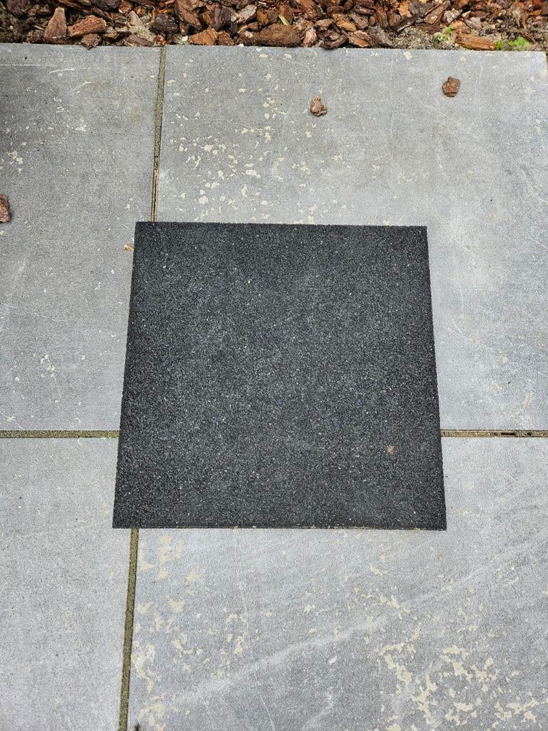 Rubberen terras/speeltegels (18 stuks), Ophalen, Rubber, Zo goed als nieuw, Minder dan 5 m²
