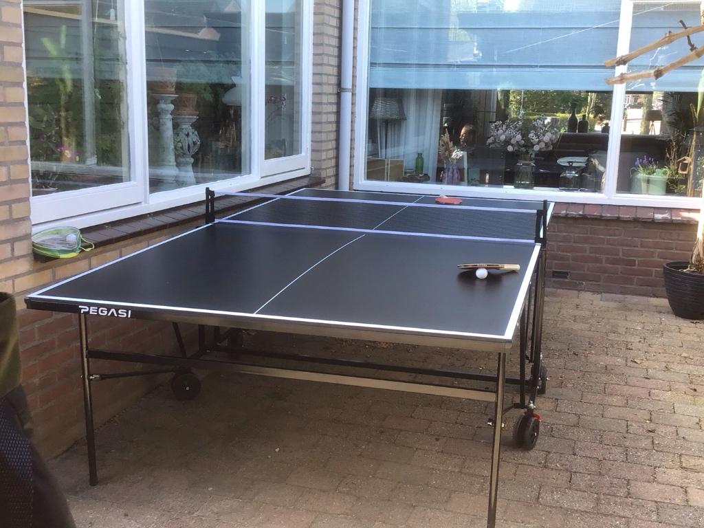 Tafeltennistafel, Sport en Fitness, Tafeltennis, Ophalen, Zo goed als nieuw, Tafel Indoor, Verrijdbaar