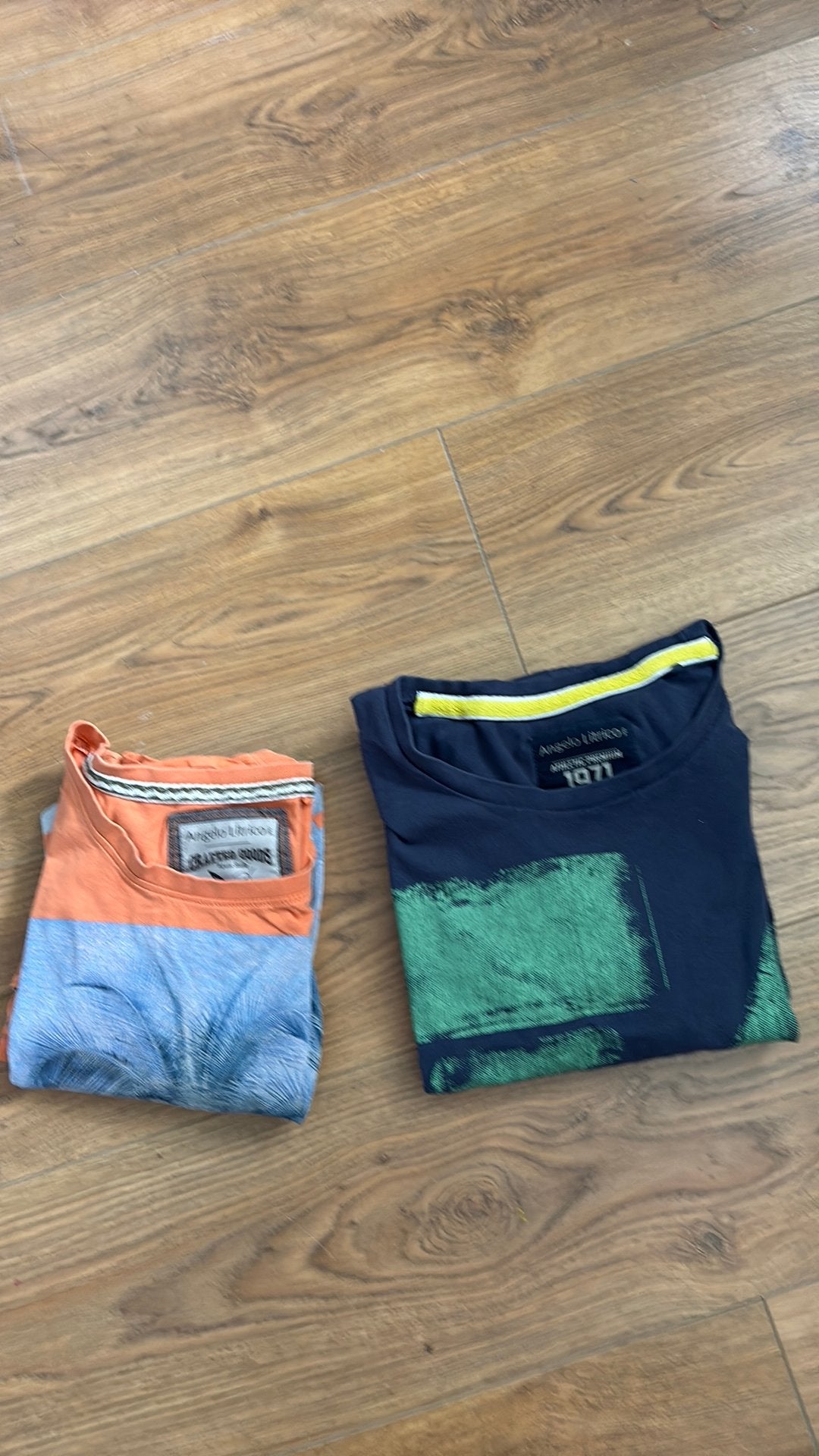 2 t-shirts Angelo litrico, Kleding | Heren, Ophalen of Verzenden, Gedragen, Maat 56/58 (XL), Overige kleuren