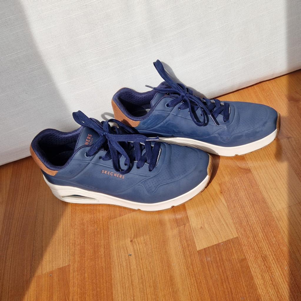 Skechers sneakers, maat 44, blauw, Ophalen, Gedragen, Blauw