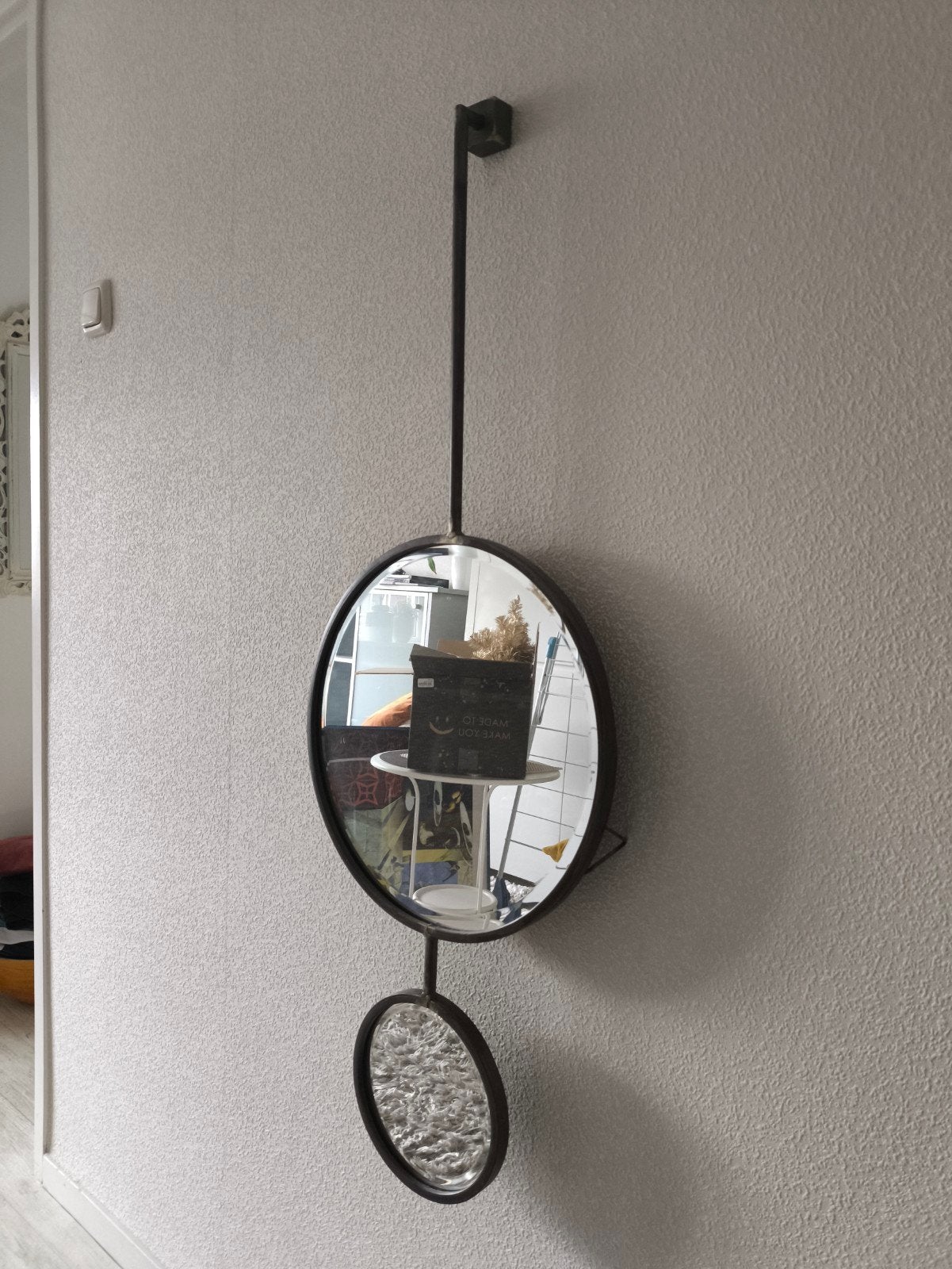 Dubbele spiegel van BePureHome, Ophalen, Minder dan 50 cm, Rond, Zo goed als nieuw