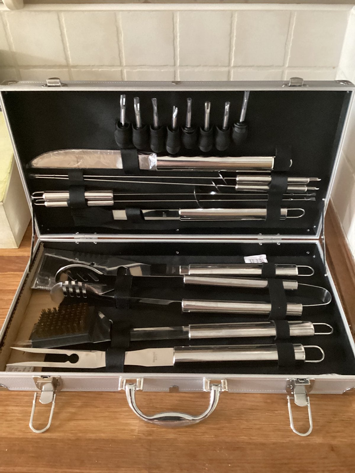 Barbeque set, Ophalen of Verzenden, Nieuw, Rvs of Chroom