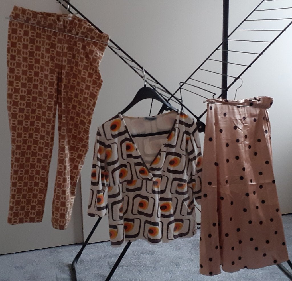 dameskleding, jaren 70 tig stijl, Kleding | Dames, Maat 38/40 (M), Overige typen, Overige kleuren, Ophalen of Verzenden