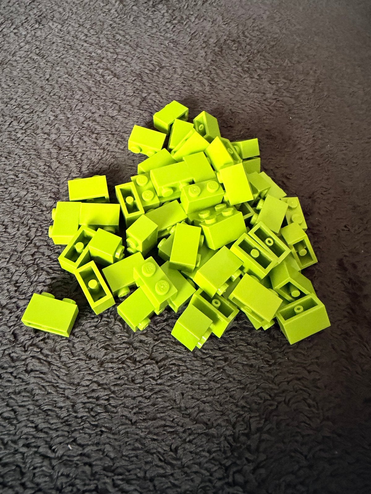 Lego 1x2 studs - 57 stuks - Limegroen, Ophalen of Verzenden, Gebruikt, Losse stenen, Lego
