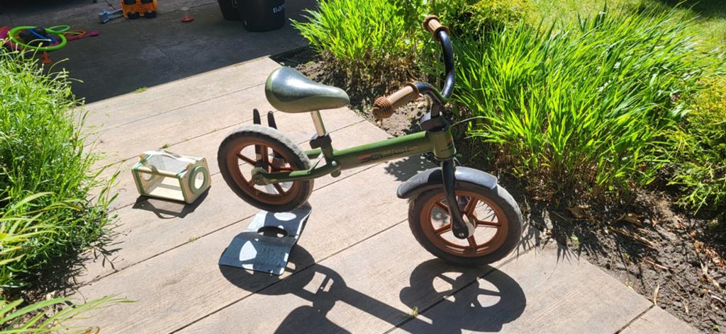 Stoere groene loopfiets, Ophalen of Verzenden, Gebruikt, Loopfiets