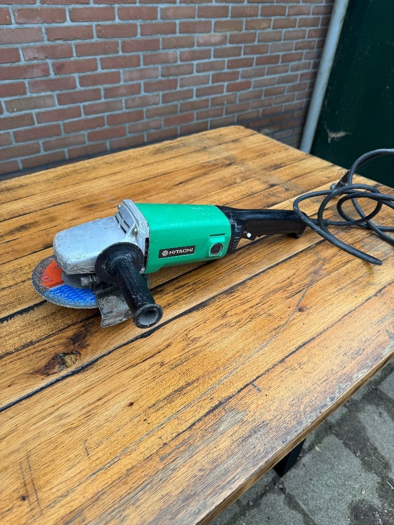 Hitachi haakse slijper 180mm, Doe-het-zelf en Verbouw, Gereedschap | Slijpmachines, Ophalen, Gebruikt, 1000 watt of meer, Haakse handslijpmachine