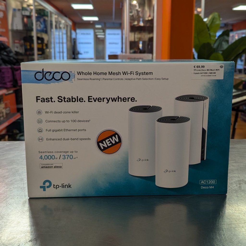 TP-Link Deco M4 Mesh WiFi 3-pack AC1200 | NIEUW, TP-Link, Nieuw, Support@tplink.com, TP-Link Corporation Limited
Room 901, 9/F, New East Ocean Centre
9 Science Museum Road, Tsim Sha Tsui
Kowloon, Hong Kong