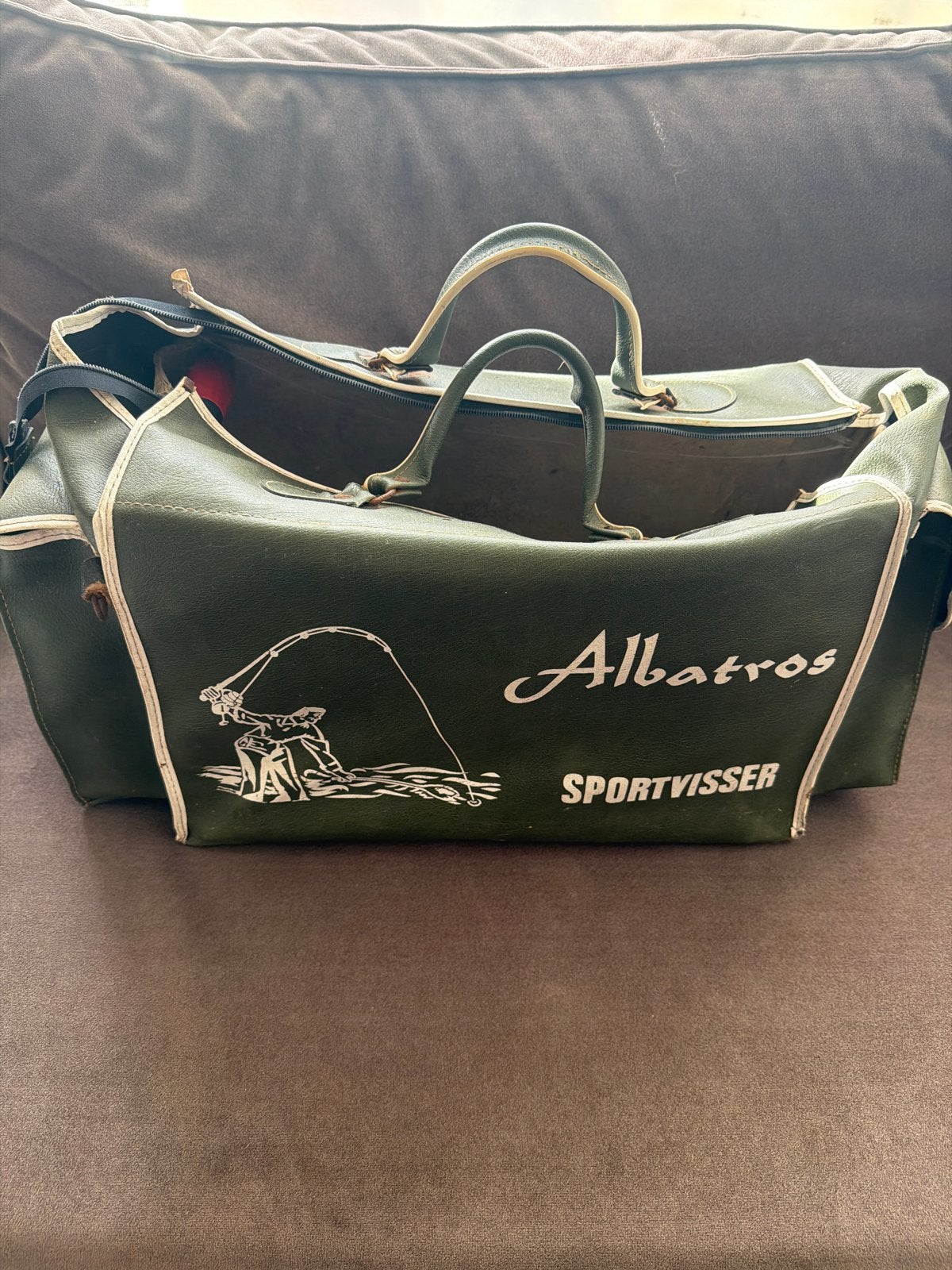 Vintage Albatros Sportvisser Vistas / Reistas, Ophalen, Gebruikt, Koffer of Tas