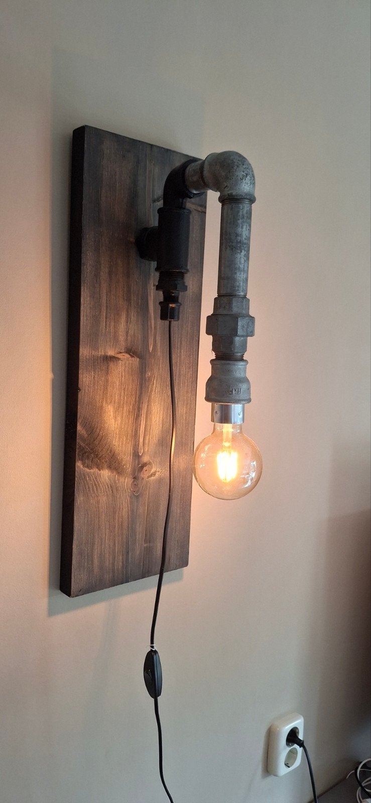 industriële / landelijke wandlamp, Huis en Inrichting, Lampen | Wandlampen, Ophalen