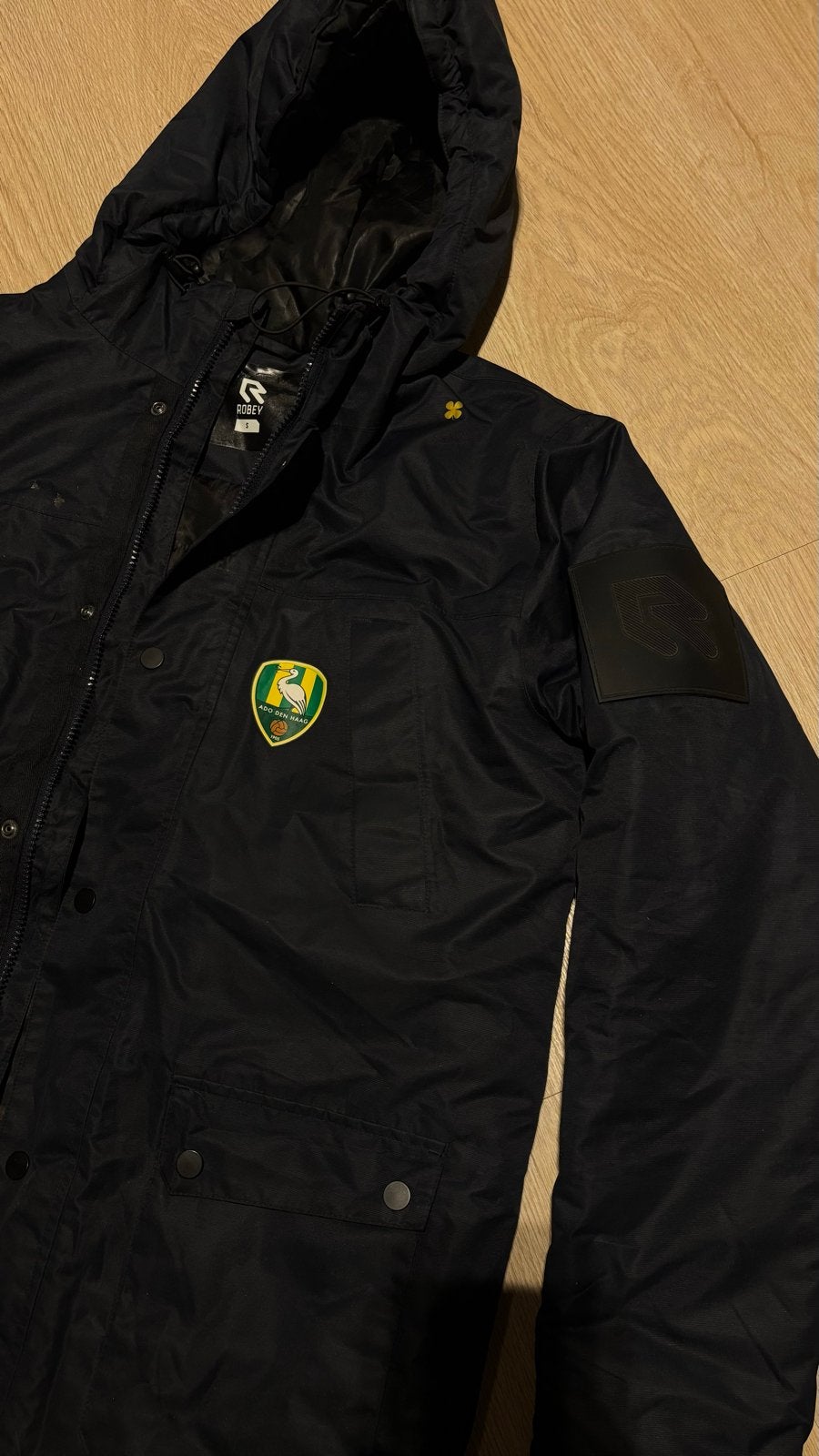 Robey ADO Den Haag Parka jas Maat S donker blauw, Ophalen of Verzenden, Gedragen, Zwart