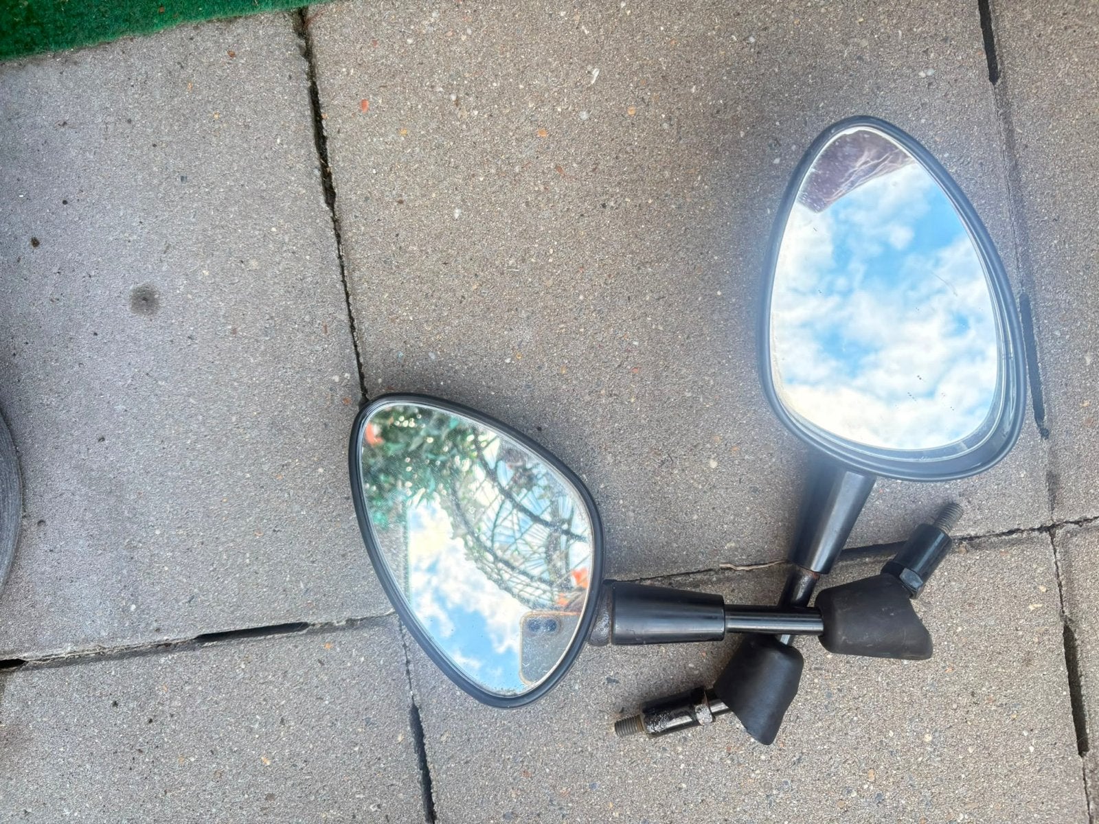 Set van 2 gebruikte scooter spiegels gebruilt voor vespa, Ophalen of Verzenden, Gebruikt, Overige typen