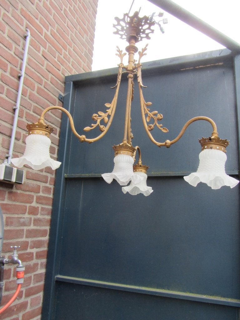 PRACHTIGE ANTIEKE OMGEBOUWDE GASLAMP, Ophalen