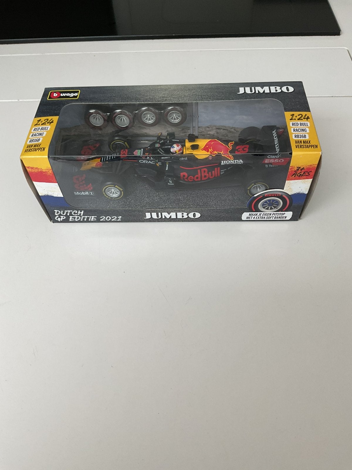 Max Verstappen Dutch GP editie Zandvoort Jumbo Burago, Ophalen, Nieuw, Formule 1