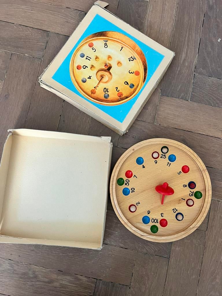 Tiroler roulette houten spel Duits vintage hout tol ballen, Ophalen of Verzenden, Zo goed als nieuw