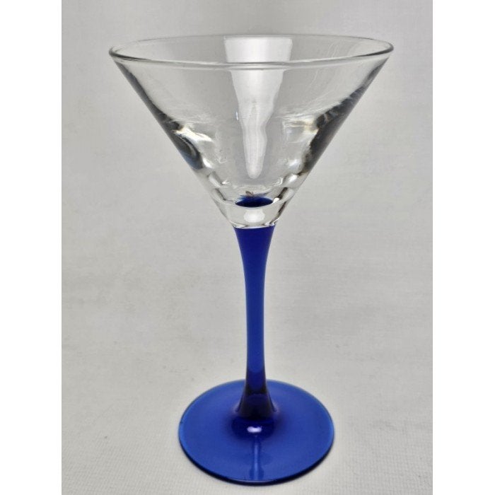 # Luminarc Oceane Saphir Martini Cocktailglas op blauwe voet, Ophalen of Verzenden, Gebruikt, Overige typen