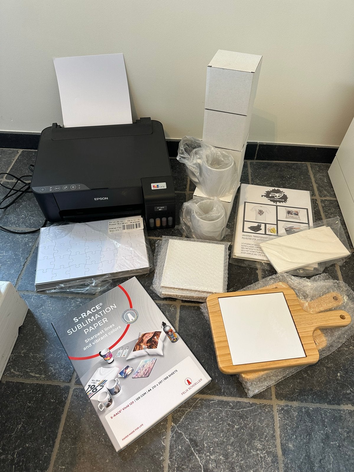 Epson EcoTank ET-1810 Sublimatieprinter & Loklik Mokkenpers, Ophalen, Gebruikt, Printer, Overige technieken