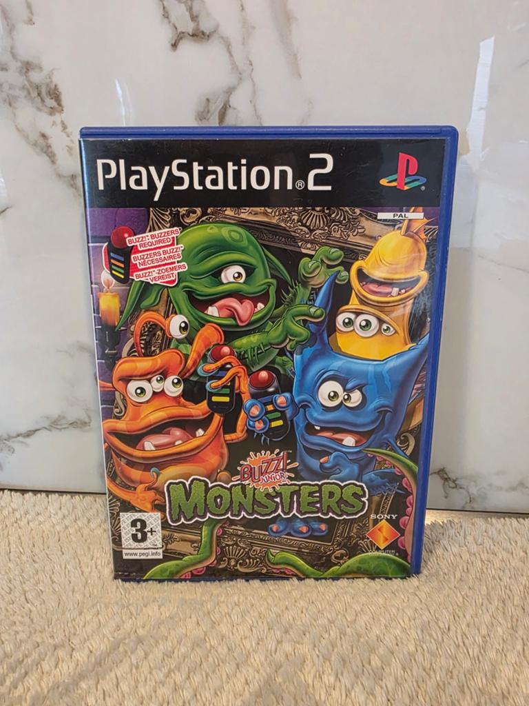Buzz! Junior Monsters PS2 Compleet, Puzzel en Educatief, Ophalen of Verzenden, Zo goed als nieuw, 3 spelers of meer