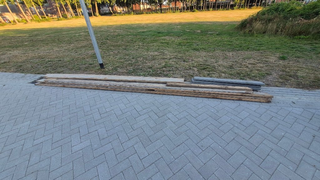 Steigerhout Gratis, Ophalen, Gebruikt, 25 tot 50 mm, Plank