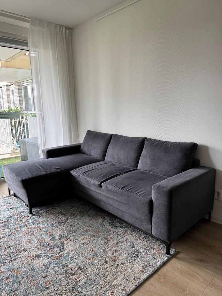 Corner sofa grey, Huis en Inrichting, Banken | Sofa's en Chaises Longues, Gebruikt, Driepersoons, 200 tot 250 cm, 75 tot 100 cm