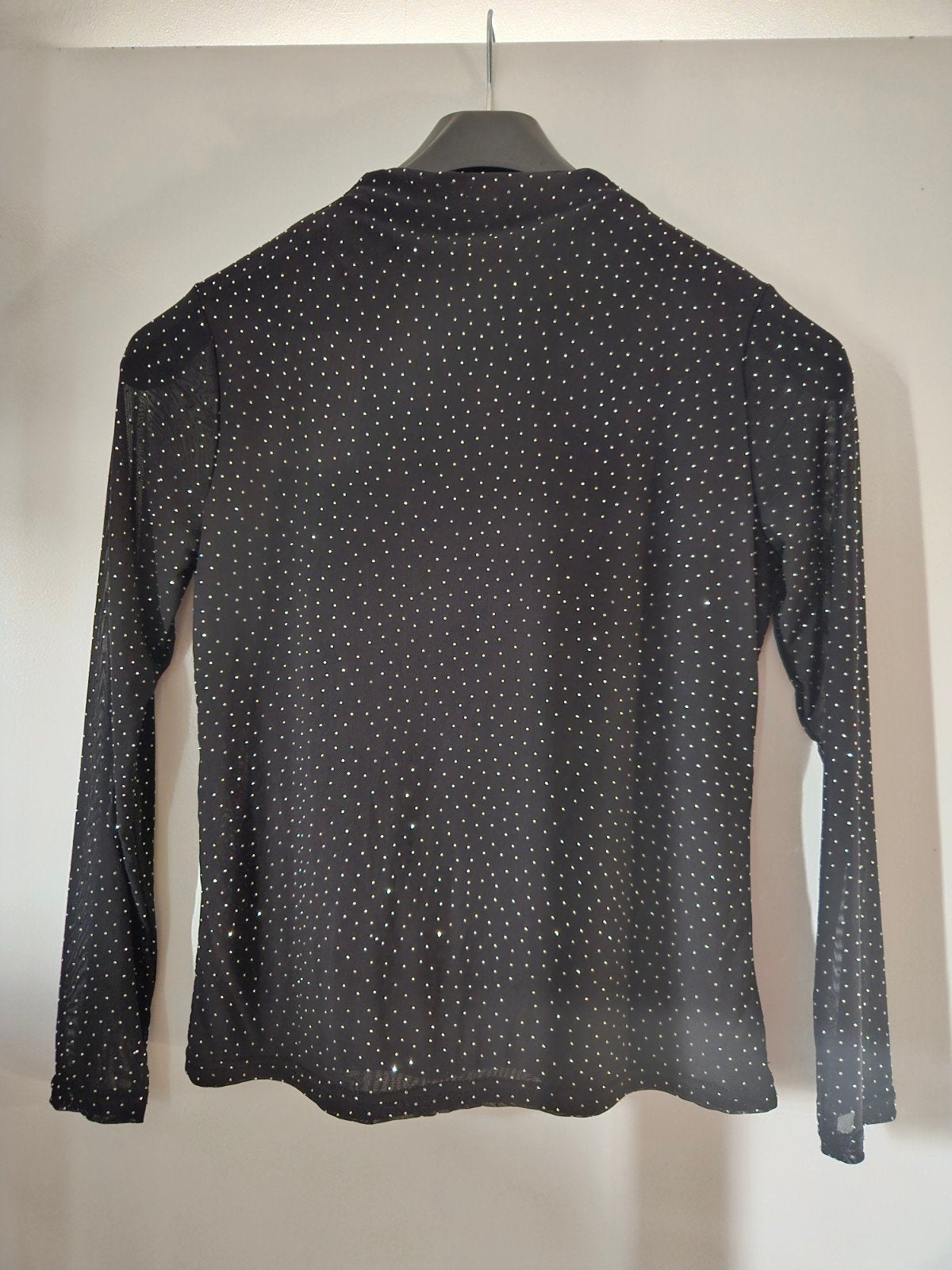 Jolio&Co Zwarte Top met Strass Steentjes - Maat M/L, Kleding | Dames, Maat 38/40 (M), Jolio&Co, Zwart, Onbekend