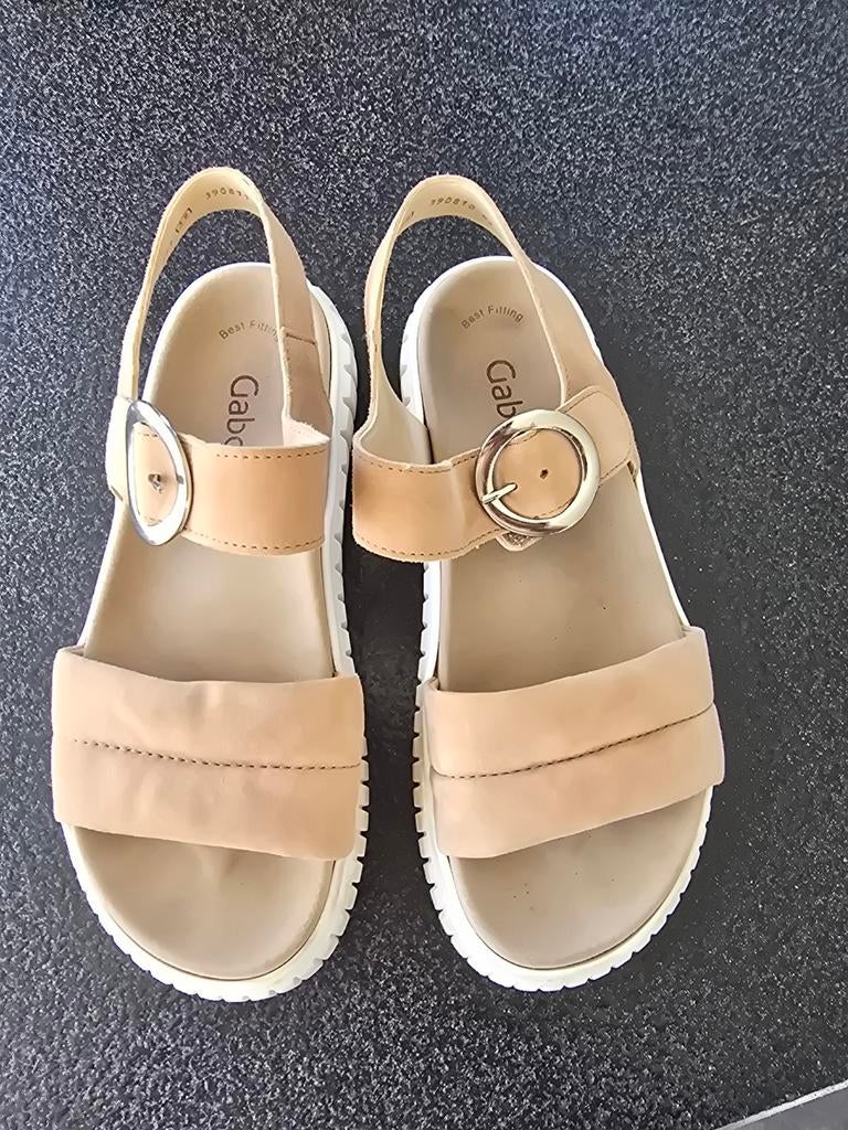 Gabor sandalen 39, Kleding | Dames, Schoenen, Beige, Gabor, Zo goed als nieuw, Sandalen of Muiltjes