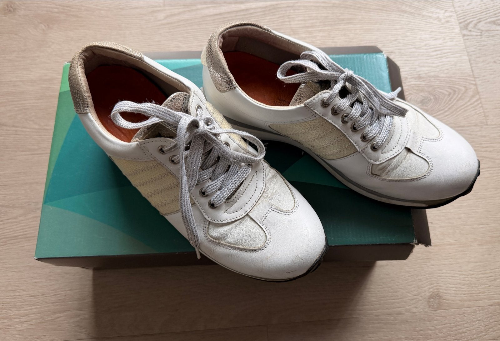 Xsensible leren schoenen, wit, maat 38, in goede staat, Wit, Ophalen of Verzenden, Sneakers of Gympen, Gedragen