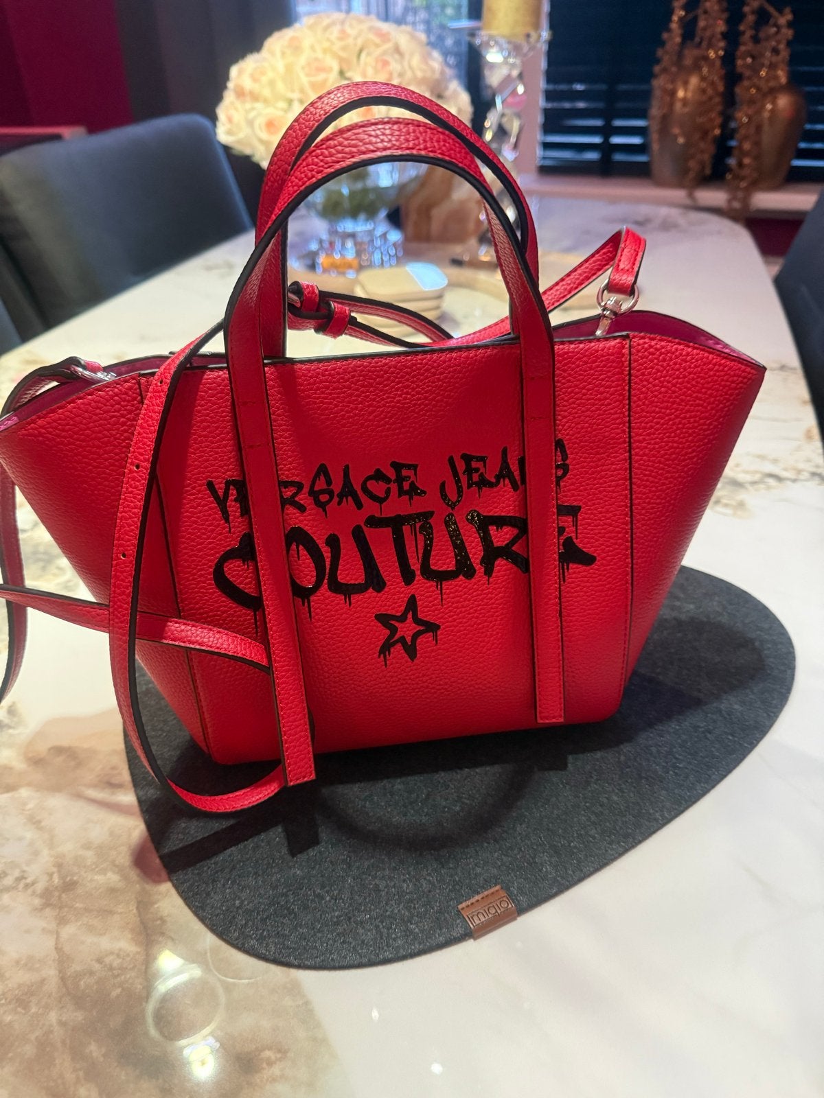Versace Jeans Couture Tas - Zo goed als nieuw, Ophalen of Verzenden, Zo goed als nieuw, Rood, Handtas