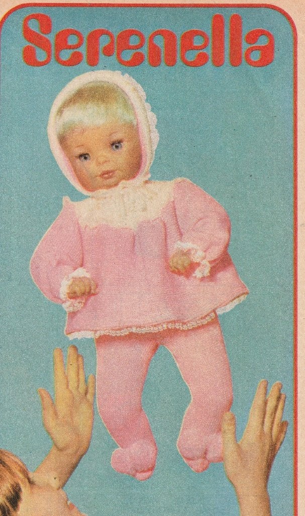 retro reclame 1970 Furga speelgoed pop Serenella, Verzamelen, Verzenden, Overige typen