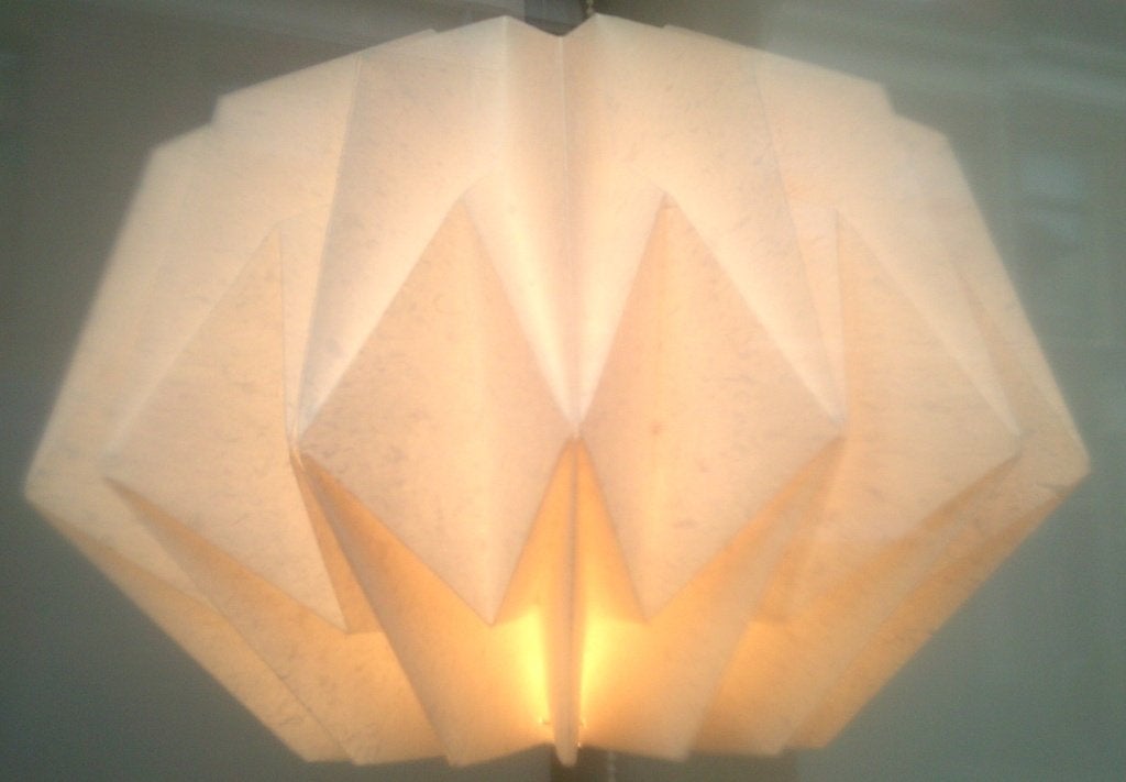 Lamp van papier, Verzenden, Zo goed als nieuw, Natuurlijk materiaal