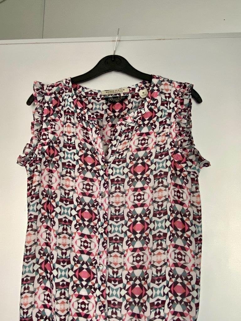 i435 nieuw: Maison Scotch maat XS/S kort jumpsuit playsuit, Wit, Nieuw, Maat 34 (XS) of kleiner, Maison Scotch