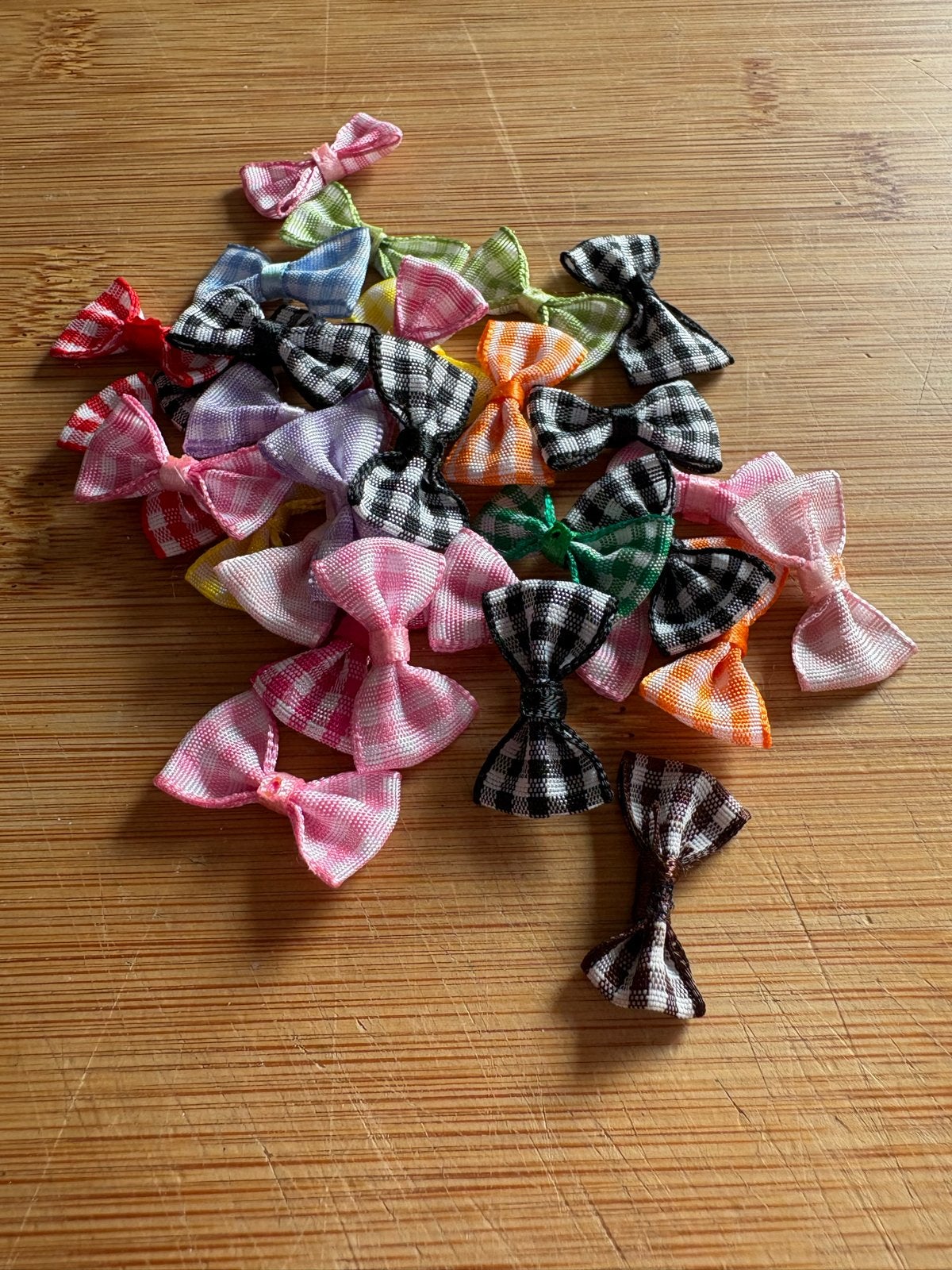Diverse geruite strikjes voor knutselen, nieuw, Textiel, Nieuw, Meerkleurig, Ophalen of Verzenden