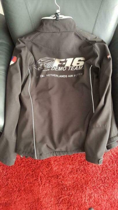 F-16 Demoteam Luchtmacht team crew jacket jas maat S of M, Verzenden, Zo goed als nieuw, Overige typen