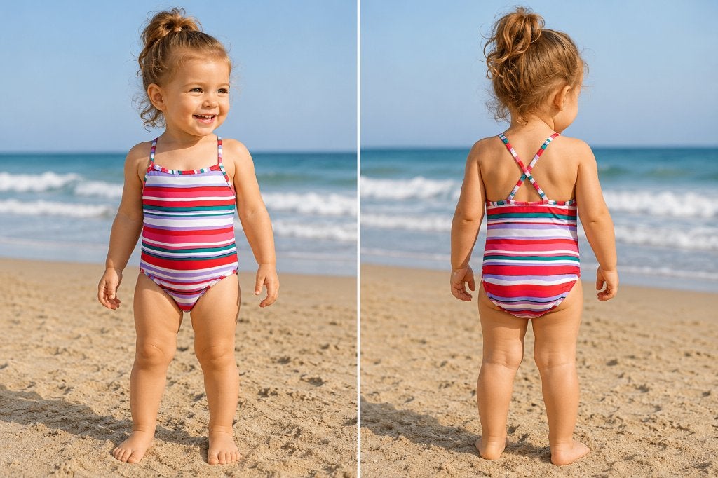 Badpak zwempak Far Out gestreept maat 92-98 NIEUW, SO, Meisje, Badpak, Info@juniorcompany.nl