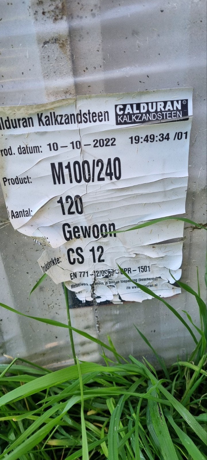 Calduran Kalkzandsteen M100/240 - 320stuks, Doe-het-zelf en Verbouw, Ophalen of Verzenden, Nieuw, Kalkzandstenen