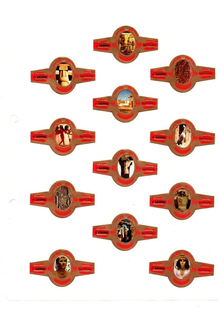 SIGARENBANDEN ABONNE EGYPTOLOGY, Verzamelen, Ophalen of Verzenden, Nieuw, Sigarenbandjes