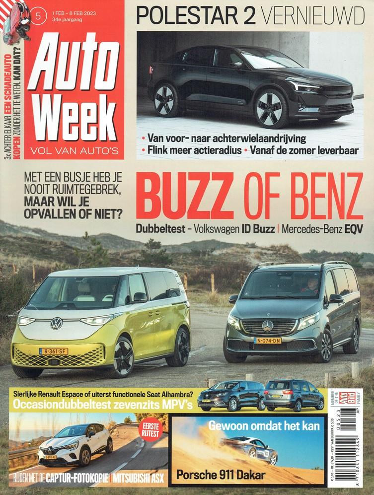 Autoweek 2023 nr. 5 (o.a. Mercedes EQV & Volkswagen ID Buzz), Verzenden, Gelezen, Algemeen