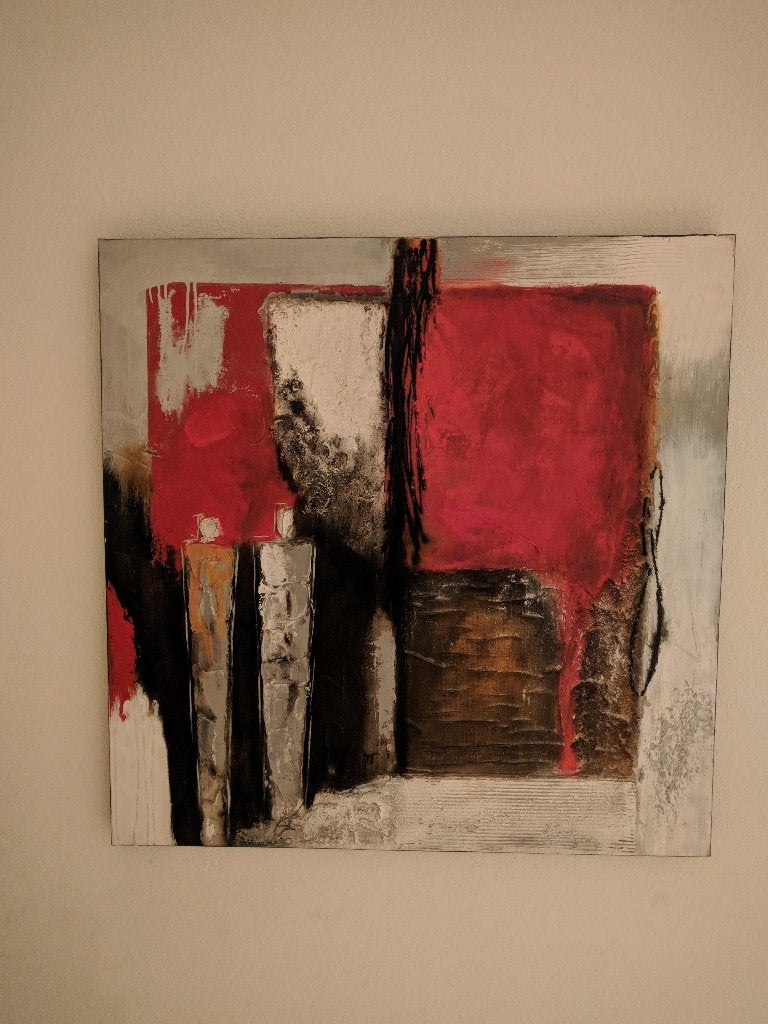 Schilderij op canvas 100x100cm, Antiek en Kunst, Kunst | Schilderijen | Abstract, Ophalen