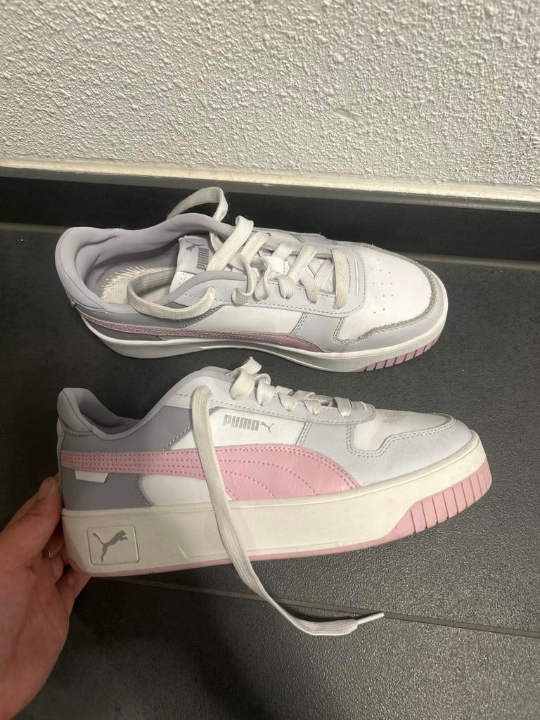 Puma sneakers wit/roze - maat 39, Ophalen of Verzenden, Gedragen, Wit, Sneakers of Gympen