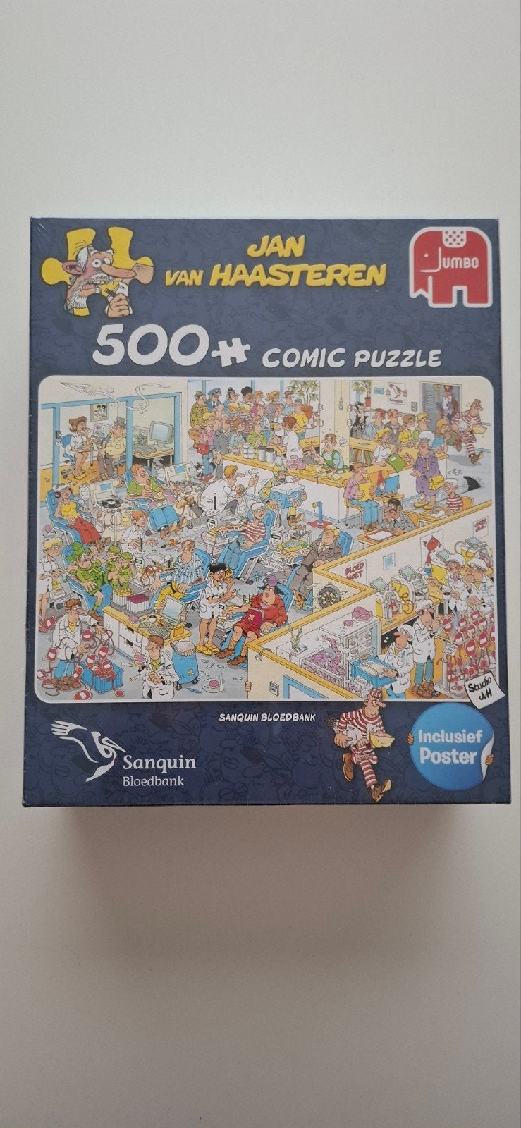Jan Van Haasteren Sanquin Bloedbank 500 stukjes nieuw, Ophalen, 500 t/m 1500 stukjes, Nieuw, Legpuzzel