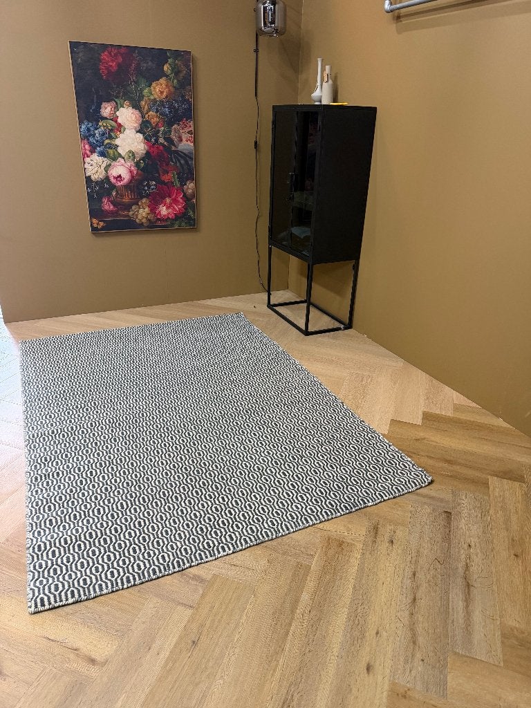 Brinker Emphorium Charcoal Vloerkleed 160 x 230cm, Huis en Inrichting, Blauw, 150 tot 200 cm, Ophalen of Verzenden, Rechthoekig