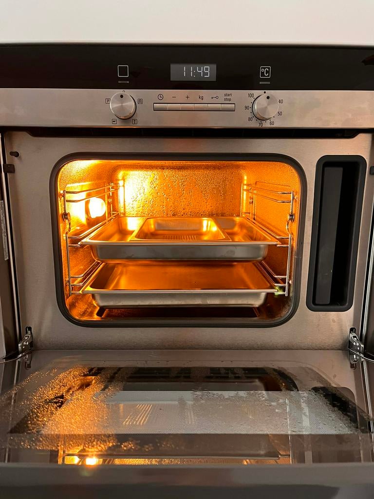 Siemens inbouw stoomoven (studioLine) HB24D582, Witgoed en Apparatuur, Gebruikt, Oven, 60 cm of meer, Ophalen of Verzenden