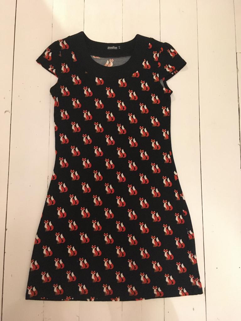 Lola Liza jurk met vossenprint Maat S, Blauw, Ophalen of Verzenden, Zo goed als nieuw, Maat 36 (S)