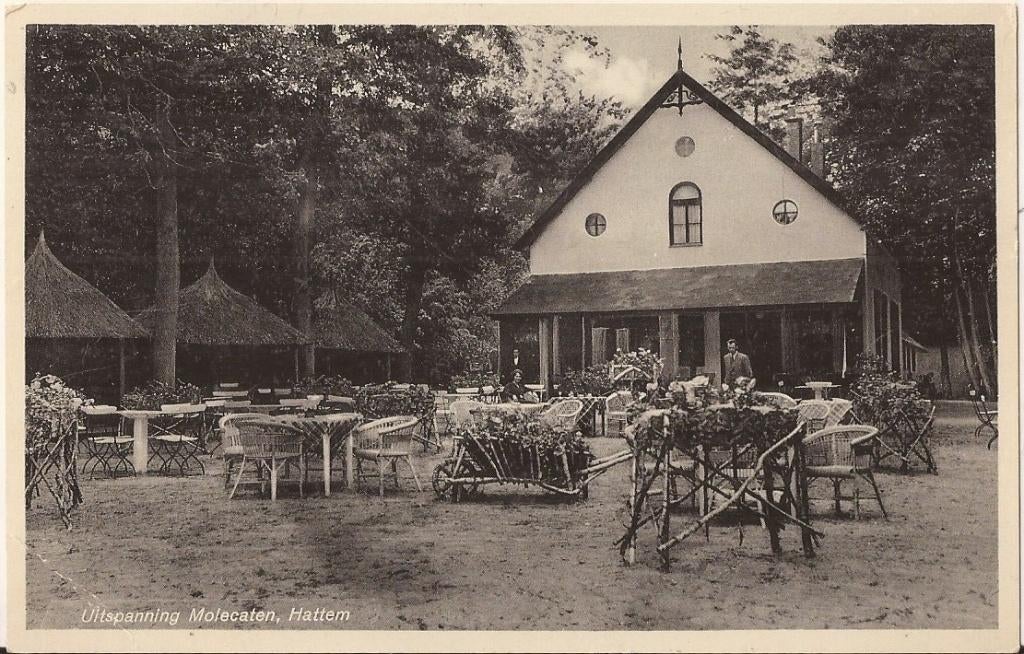 Hattem Uitspanning Molecaten 1934 Uitg. Westerbeek, Ophalen of Verzenden, 1920 tot 1940, Gelopen, Gelderland