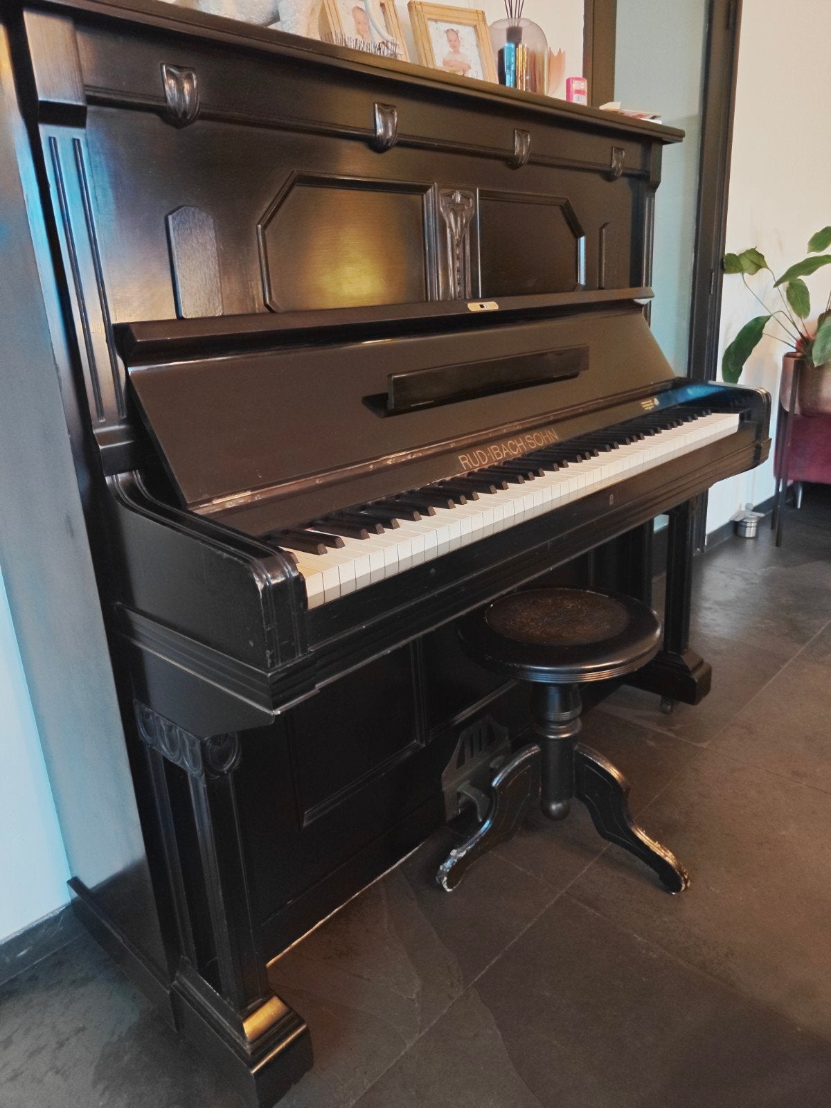 Zwart Rud. Ibach Sohn Piano - Gebruikt, Muziek en Instrumenten, Ophalen, Gebruikt, Zwart, Piano