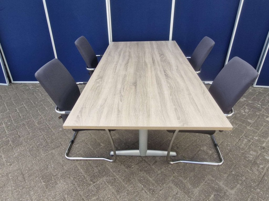 Ahrend/ Gispen vergadertafel met nieuw blad 200x100, Demontabel, Ophalen of Verzenden, Zo goed als nieuw, Ahrend