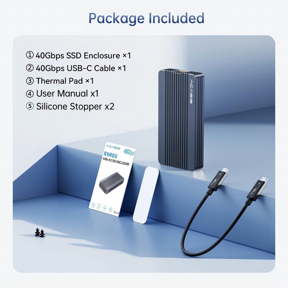 acasis tbu405 air | SSD behuizing voor USB4 / Thunderbolt, SSD, Ophalen of Verzenden, Zo goed als nieuw, Laptop