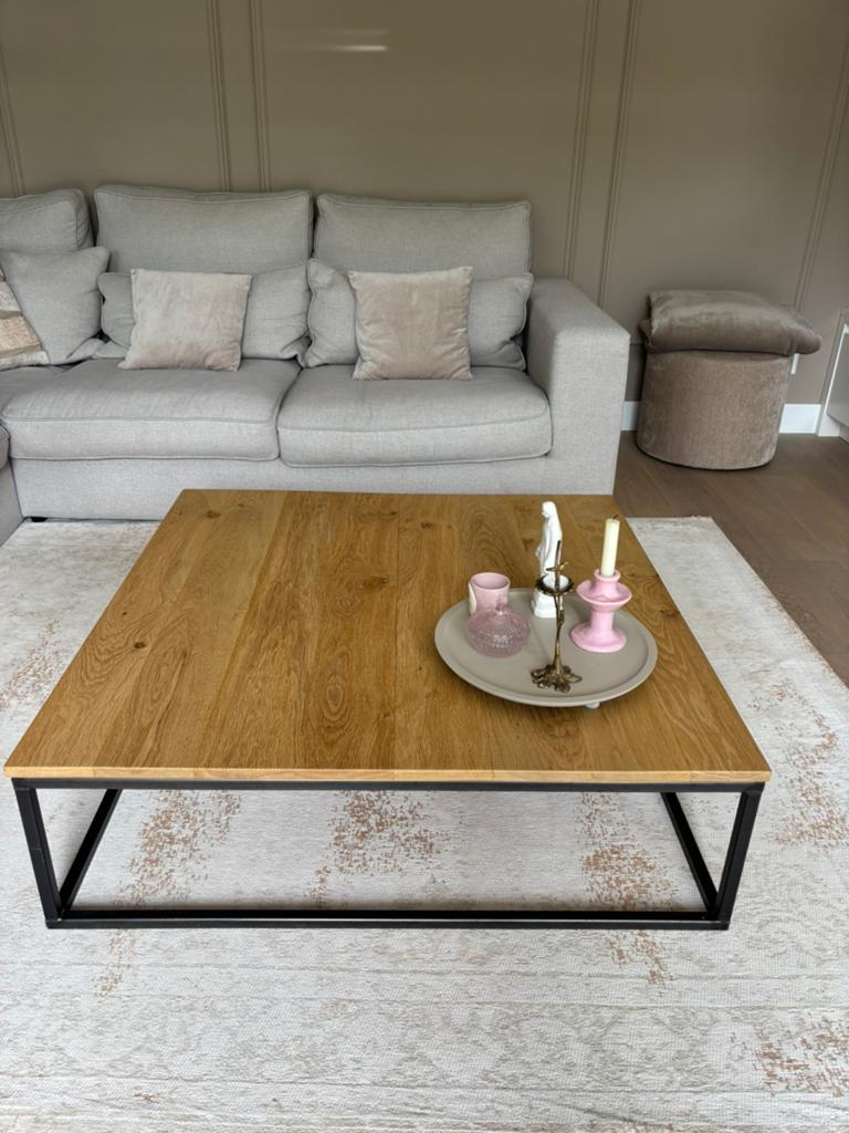 Salontafel 100x100, Ophalen, 100 tot 150 cm, 50 tot 100 cm, Zo goed als nieuw