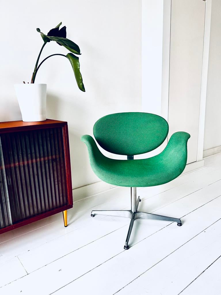 Groene kvadrat Artifort Pierre Paulin, Ophalen, Vintage contemporary, 75 tot 100 cm, Zo goed als nieuw