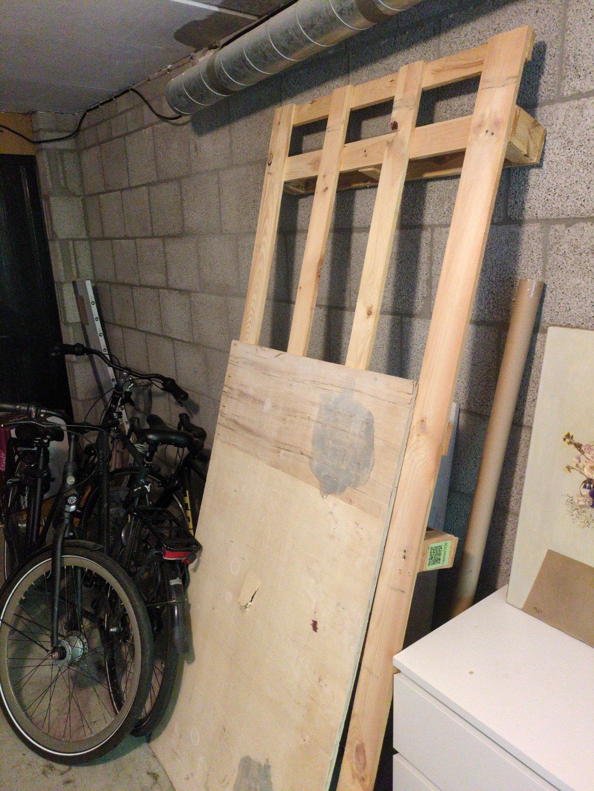stevige houten pallet, Ophalen, Gebruikt, 50 mm of meer, Minder dan 200 cm