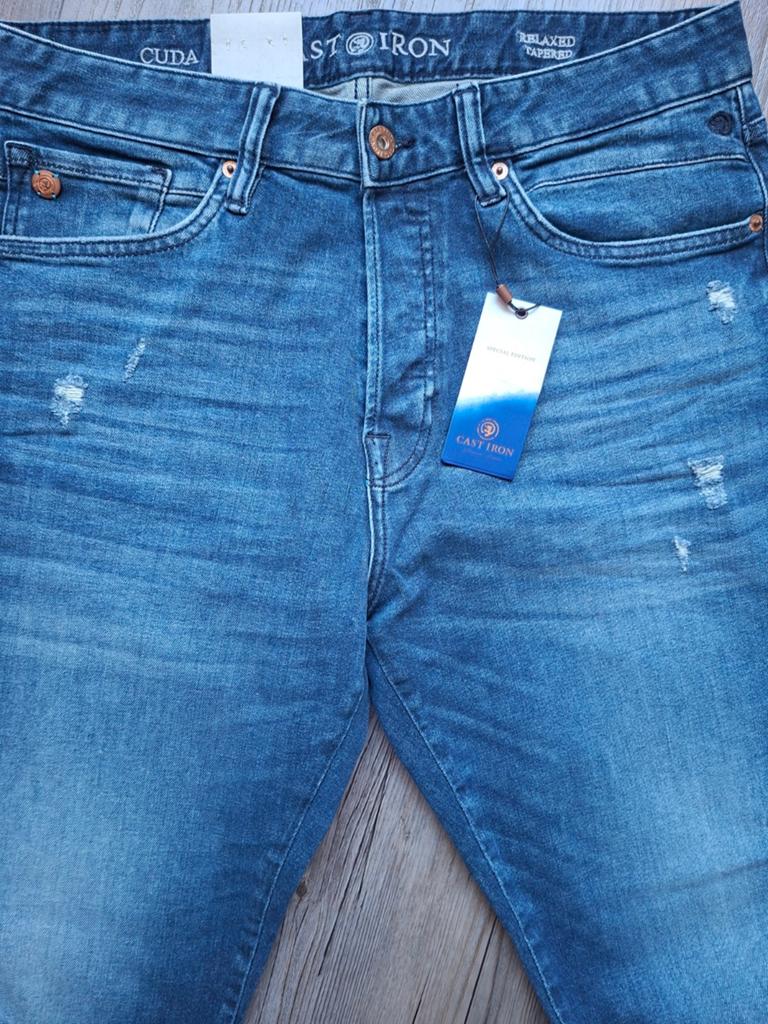 CAST IRON Cuda jeans W33 L32, Blauw, Nieuw, Ophalen of Verzenden, W33 - W34 (confectie 48/50)